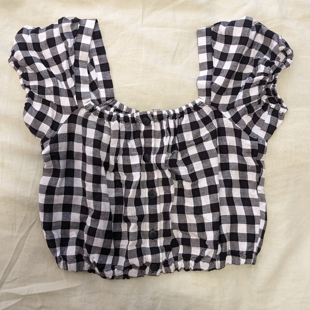 Gingham madewell crop top